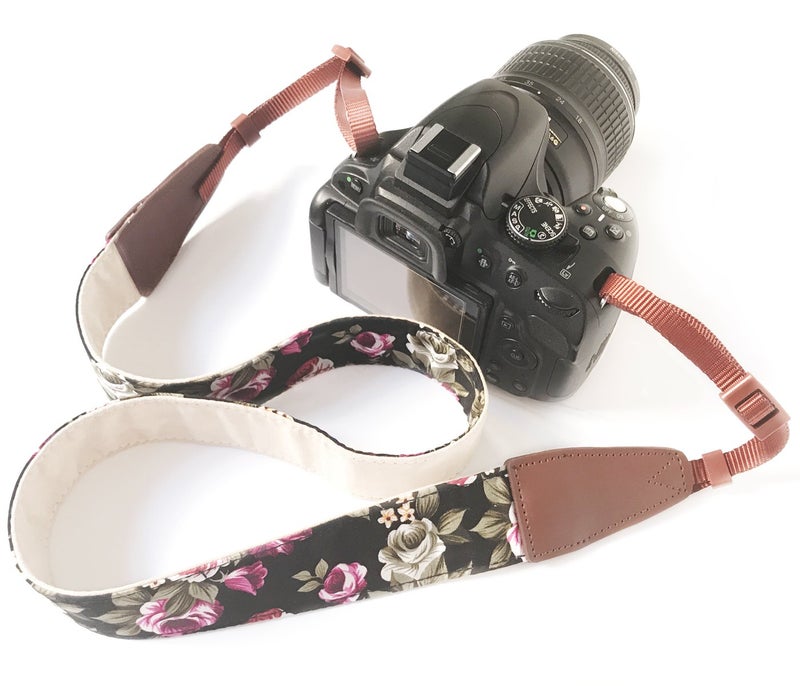 Alled Camera Strap Neck, Adjustable Vintage Floral Camera Straps Shoulder Belt for Women/Men,Camera Strap for Nikon/Canon/Sony/Olympus/Samsung/Pentax ETC DSLR/SLR - Image 3